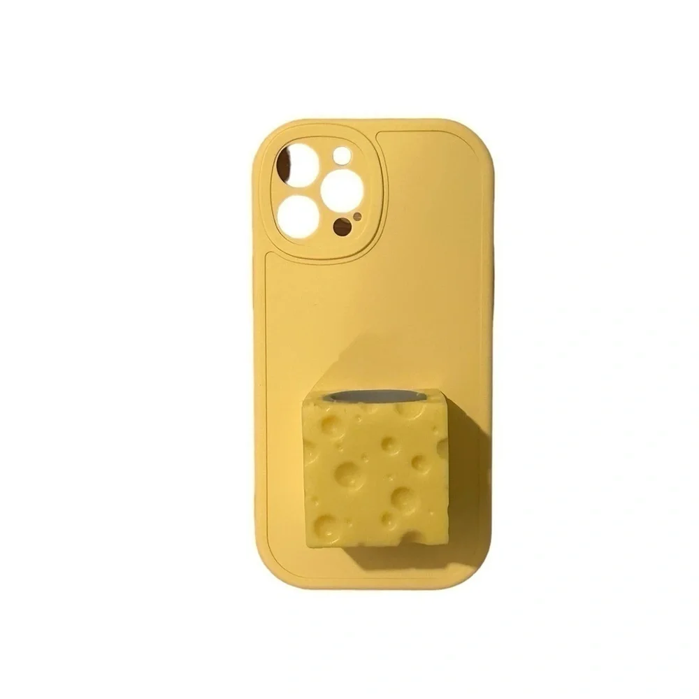 Gray Mouse and Cheese Squishy Phone Case for iPhone 12 Pro Max New Without Tags